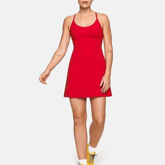 Red exercise dress clearance