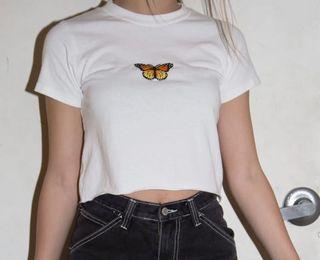 brandy melville butterfly helen top