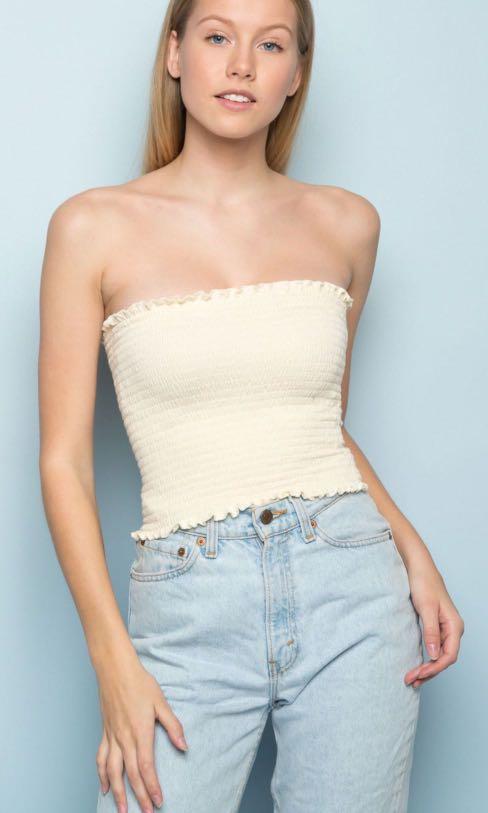 Brandy melville sales yellow tube top