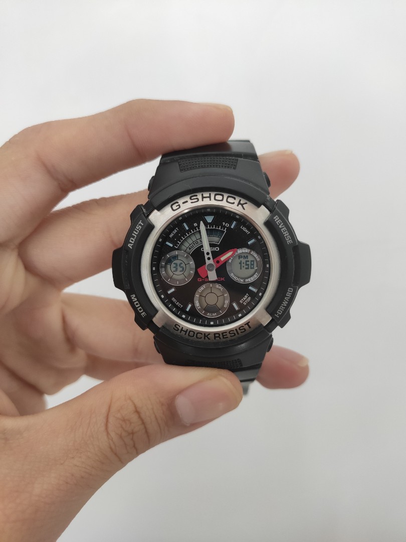 Casio G-Shock AW-590 (AW590), 名牌, 手錶- Carousell
