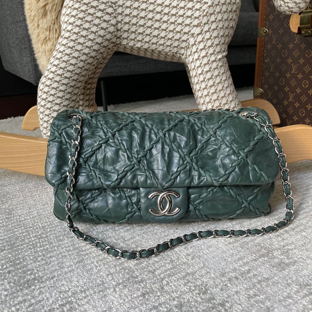 Chanel Ultra Stitch Flap Bag Quilted Calfskin Jumbo