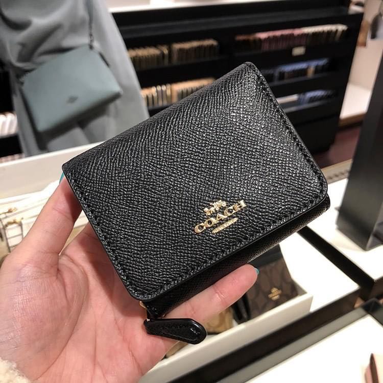 Coach trifold wallet small best sale
