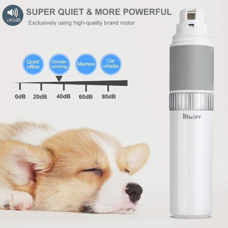 Dog Nail Grinder and Clippers Quiet with 20hrs Working Time