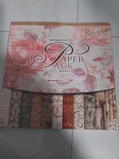 Enogreeting scrapbook paper 12 inch Retro Series Classic Red