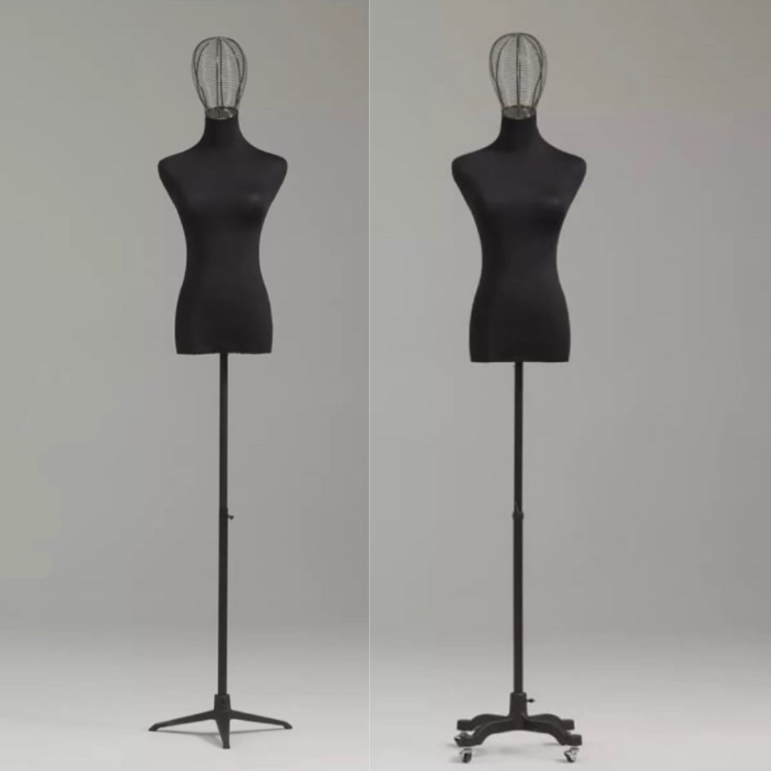 (INSTOCK) Female black mannequin (tripod base) No arms, Everything Else on Carousell