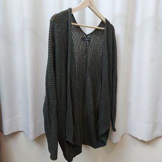 Forever 21鏤空寬鬆針織開衫