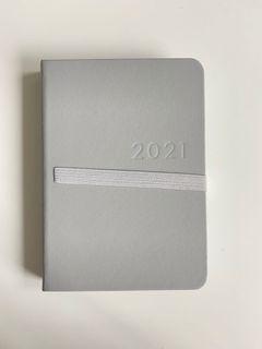 Kikki K 2021 A6 Bonded Leather Weekly Diary Grey