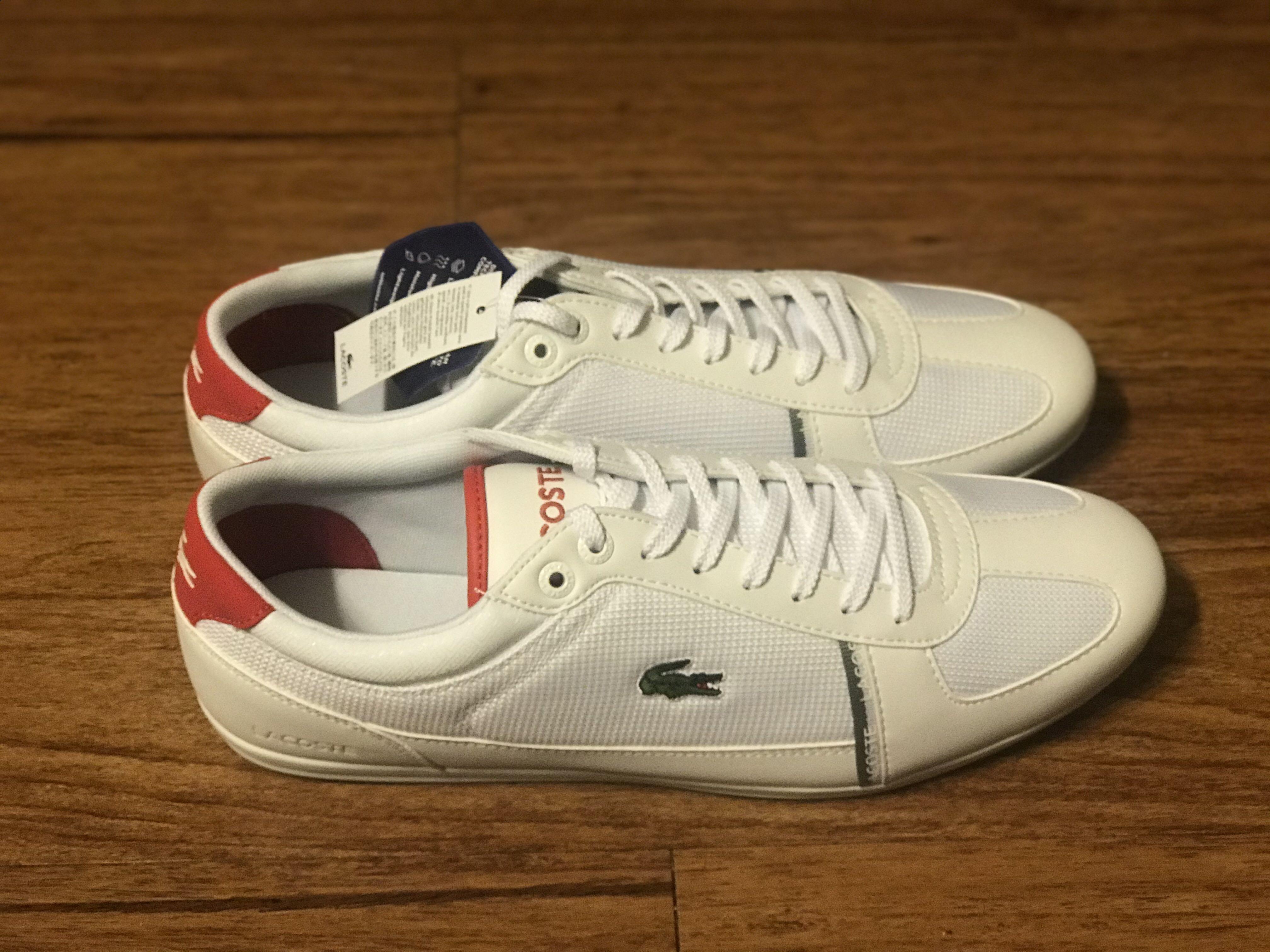 LACOSTE EVARA SPORT SNEAKERS IN WHITE REPRICED Men s Fashion Footwear Sneakers on Carousell