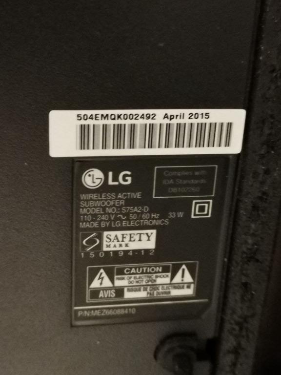 LG wireless multiroom soundbar and subwoofer, Audio, Soundbars