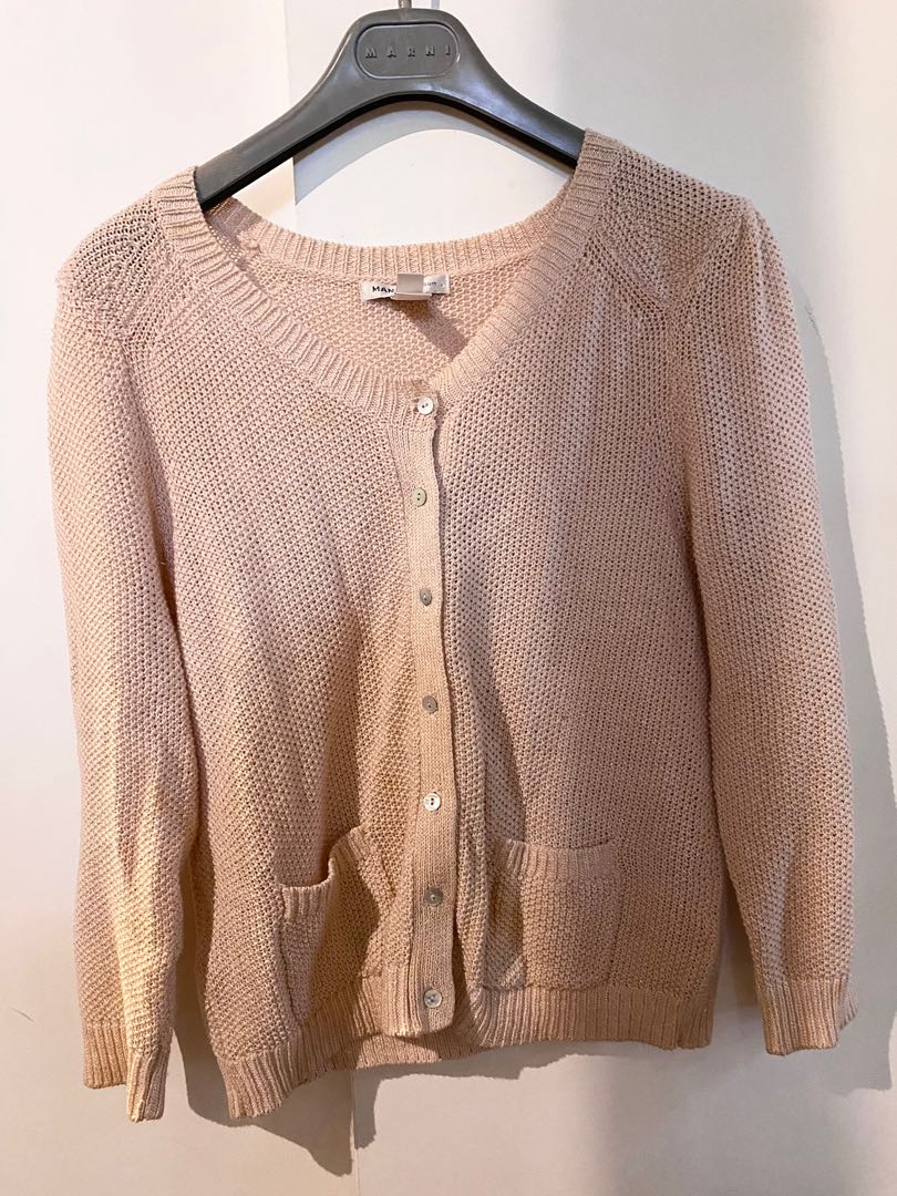 pink knitted cardigan womens