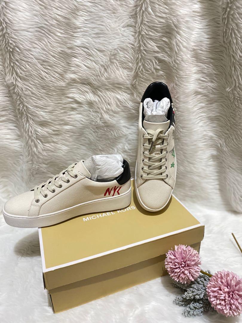 Michael Kors Poppy Lace Canvas Shoes Women s Fashion Footwear Sneakers on Carousell