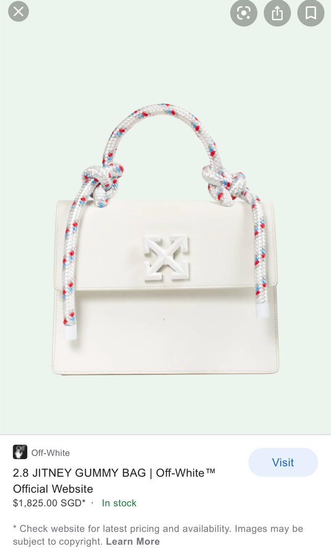 Off-white gummy jitney bag, Luxury, Bags & Wallets on Carousell
