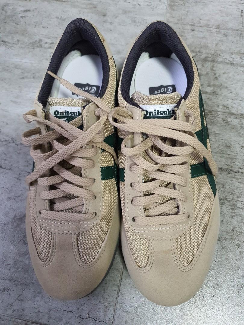 Onitsuka Tiger Machu Racer Sneakers EUR36 US5.5 (Category: Sneakers) located in Singapore. Submitted by no.id. (Listing ID 1059852315, Image 1). Description: Brand New in Box. Machu Racer Sand/ Dark Green Tagged size EUR 36 / US 5.5. Condition as shown. No more extra pix. Pls buy only if you comfy, not OCD. It's a brand new pair but I'm only human and don't scrutinize to the tiniest thread/ stitching/ detail of the item so please be comfortable b