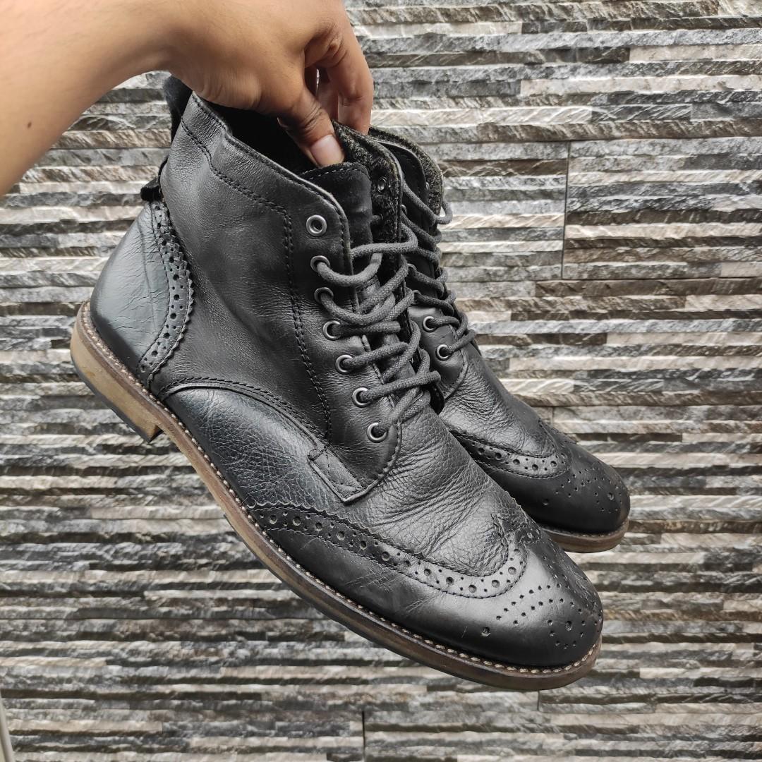 Topman leather boots online