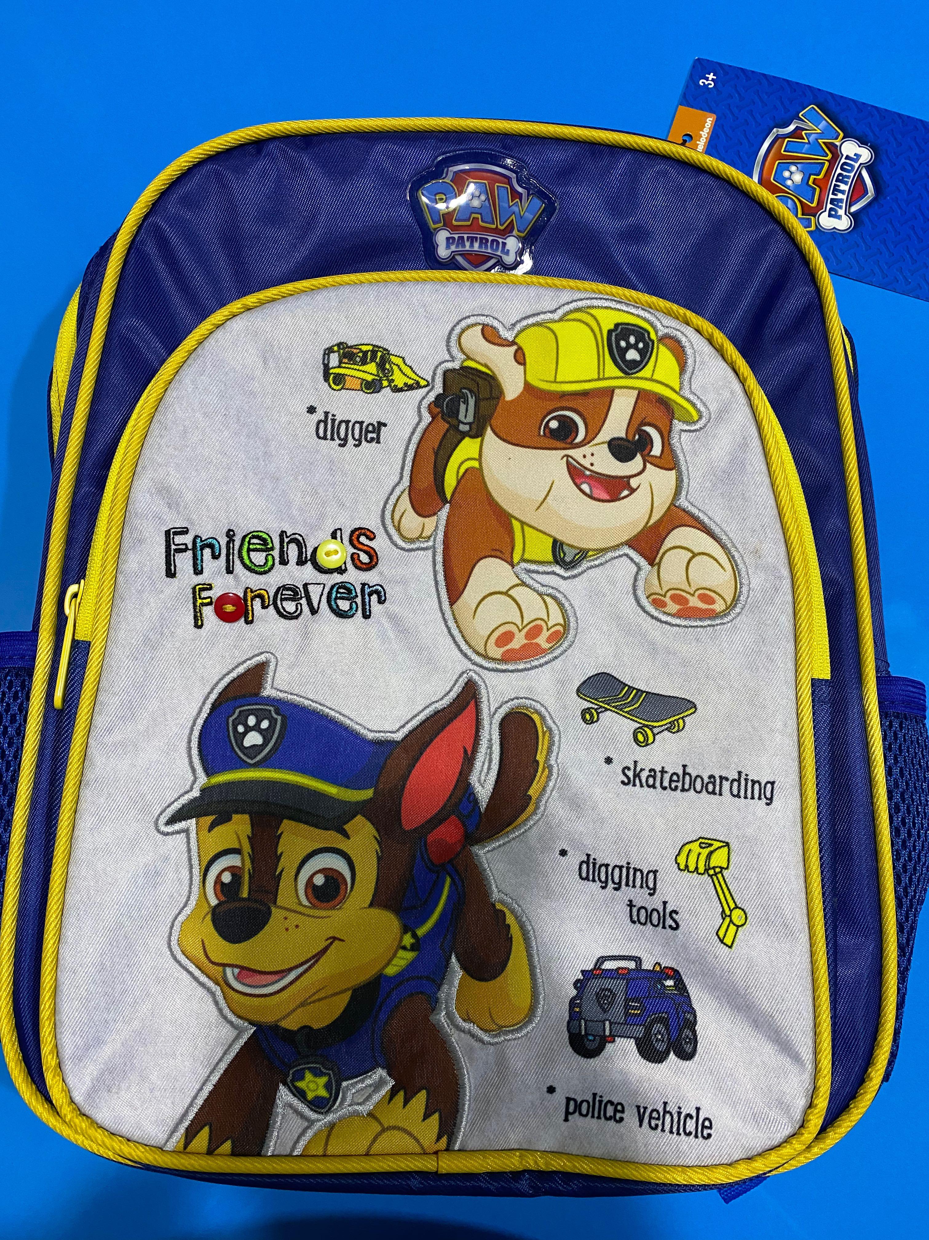 Paw Patrol Chase With 2 Clip-On Backpacks  BNIP Free Shipping