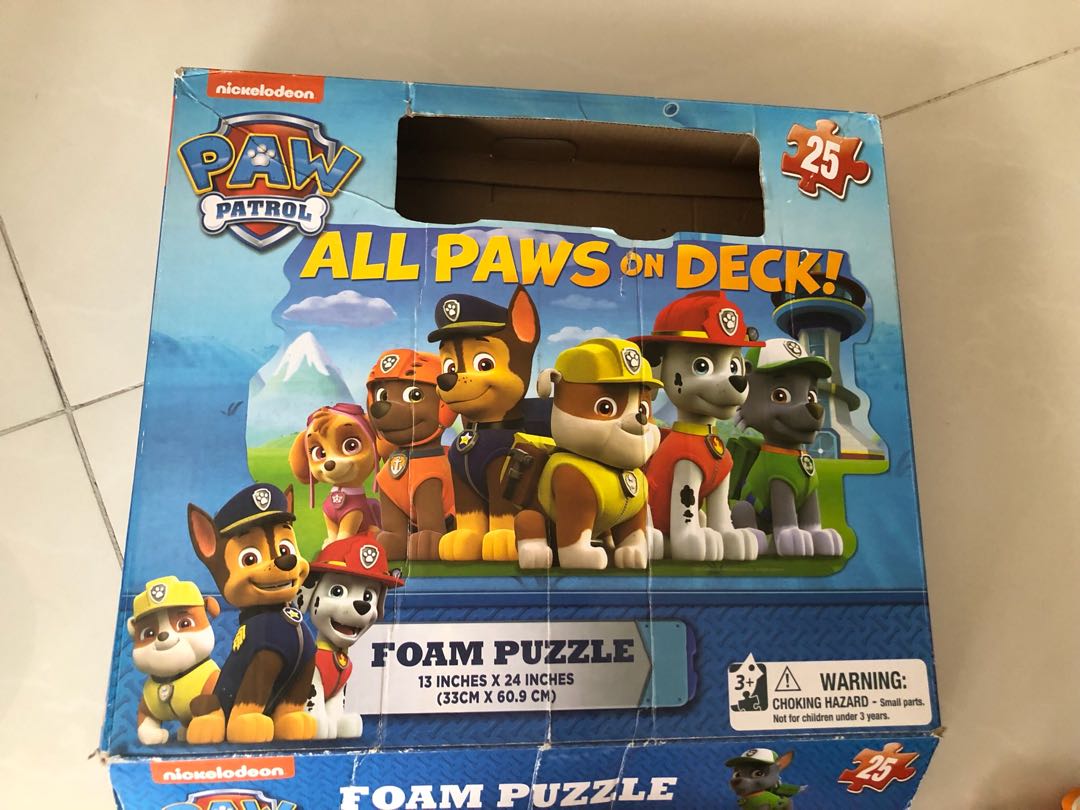 Paw patrol foam puzzle, Hobbies & Toys, Toys & Games on Carousell