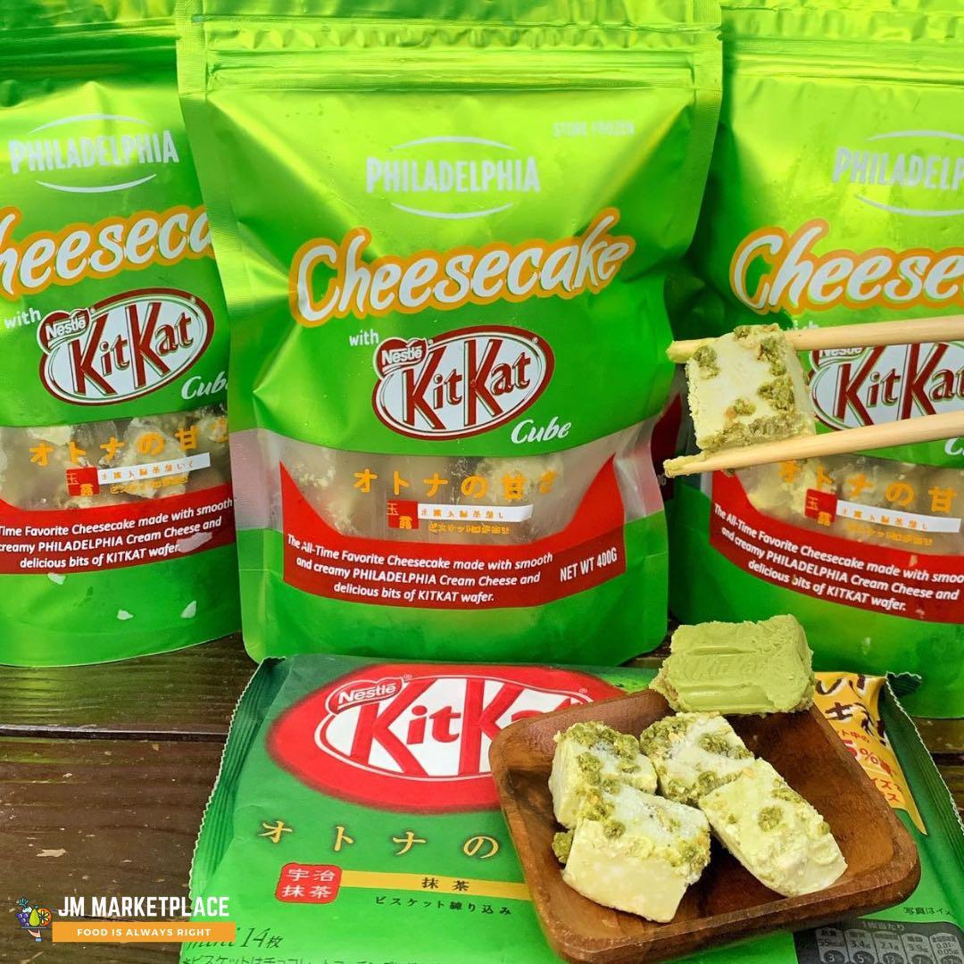 Philadelphia Cheesecake Cubes (Category: Local Eats) located in Pasig City. Submitted by jcfrayres (Listing ID 1059782031, Image 2). Description: Give yourself a yummy treat with these best selling mouth watering cakes 🤤 Perfect for this holiday season🎄 NEW‼️ 400g 🔵Philadelphia Oreo Cheesecake 🔴Philadelphia Maltesers Cheesecake 🟢Philadelphia Kitkat Matcha Cheesecake 🔺Philadelphia Cheesecake Trial Packs 250g Available na! Follow us on: FB: w
