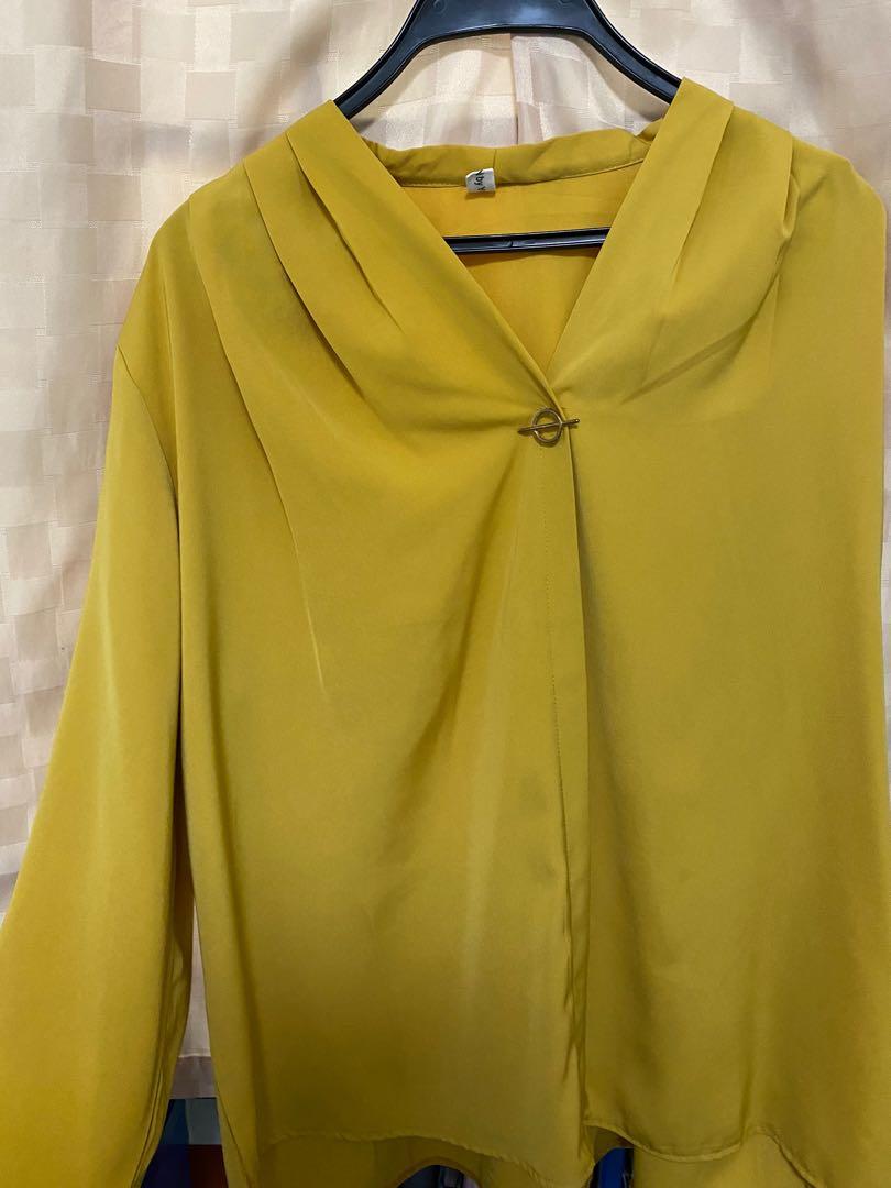 yellow long top