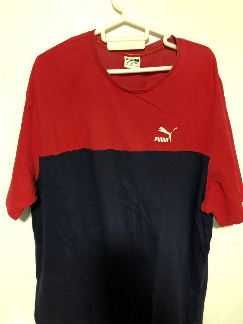 Red and black puma shirt sale