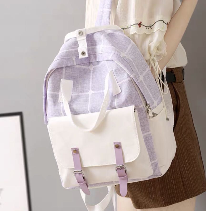 Purple backpack school bag Women s Fashion Bags Wallets