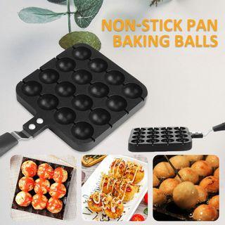 Takoyaki Grill Pan Plate Cooking Baking Octopus Ball Maker Mold