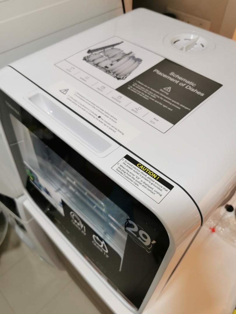 Toshiba Mini 5L Portable Dishwasher DWS22ASG(K) Best Kitchen Plates