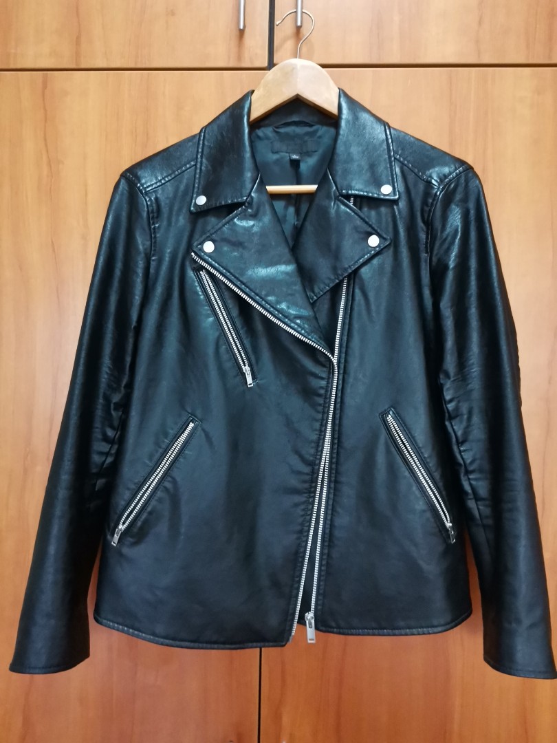 Uniqlo Leather Jacket Womens Fashion Coats Jackets and Outerwear on  Carousell