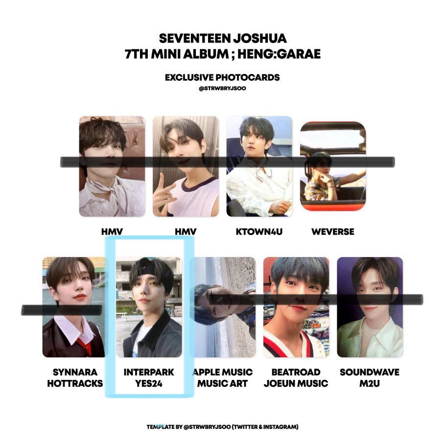 wtb] seventeen Joshua fansign yes24 interpark hmv pc, Hobbies