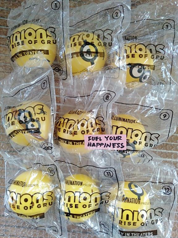 9 Pcs Mcdo Mcdonald S Golden Minions Rise Of Gru Happy Meal Gold Minion Hobbies Toys Toys Games On Carousell