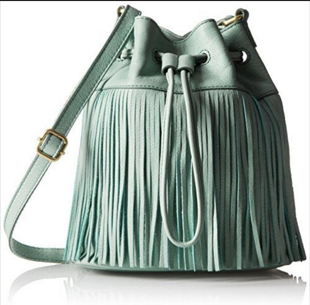 FOSSIL JULES FRINGE MINI DRAWSTRING Seagrass