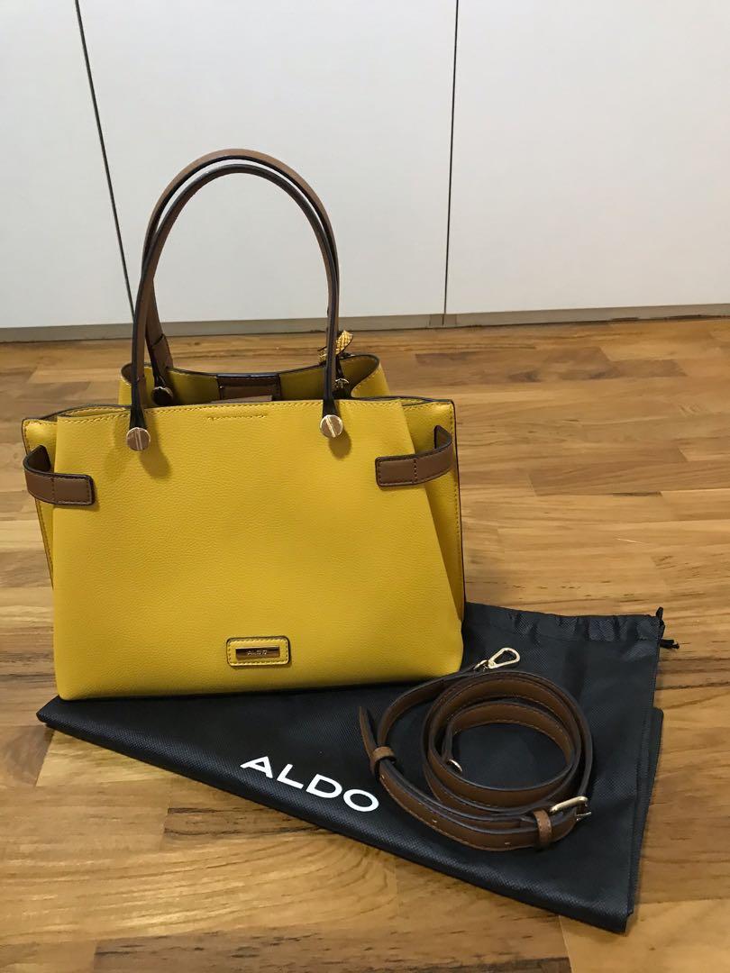 ALDO Mustard Yellow 'Frattapolesine' Tote, Brand New