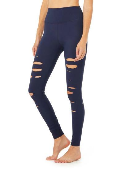 Alo Yoga high waist ripped tights (Size S), Women's Fashion, Activewear on  Carousell