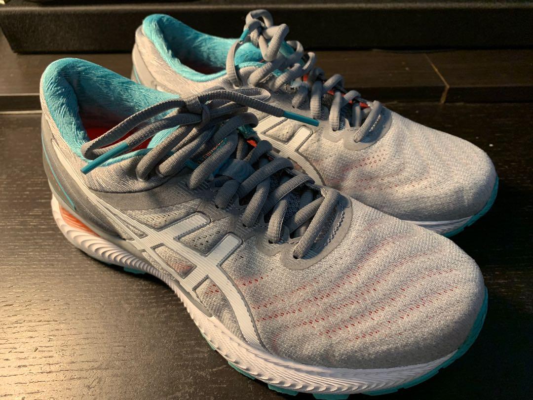 asics women gel nimbus 22 wide sheet rock white men s fashion activewear on carousell