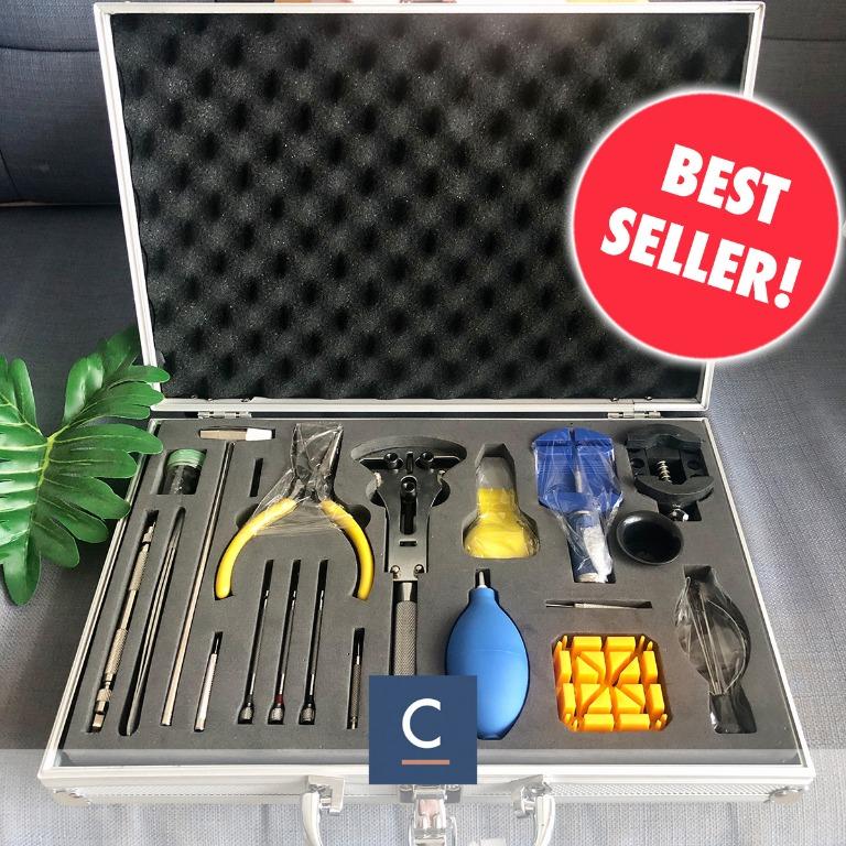 BEST SELLER]ðŸ›’Watch Repair Full Set Tool Kit In Aluminium ...