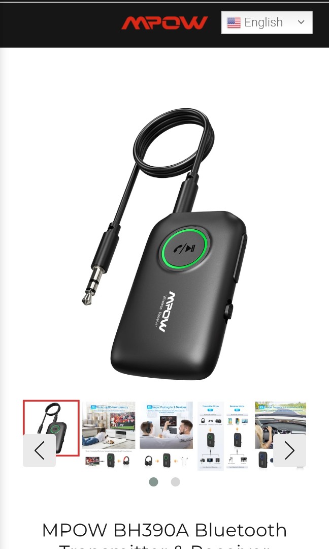 Mpow bh390a bluetooth transmitter receiver 2025