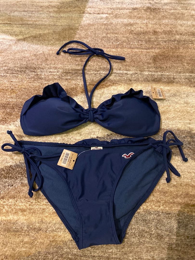 Brand New Hollister Bikini Set Navy CLEARANCE, Women's Fashion