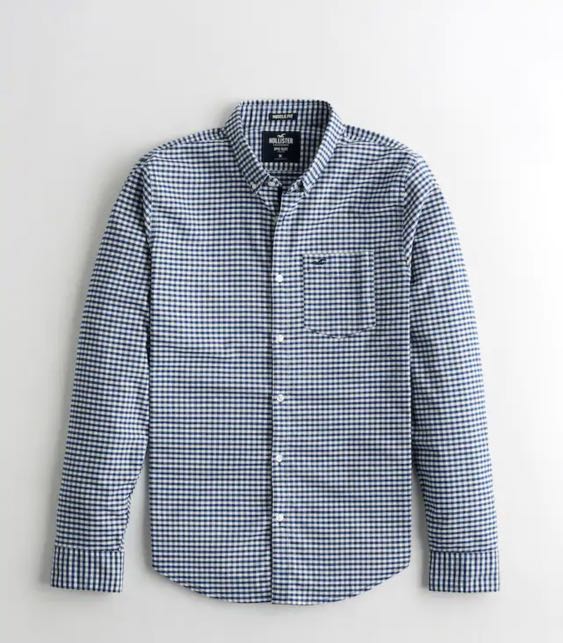 BRAND NEW Hollister Stretch Oxford 