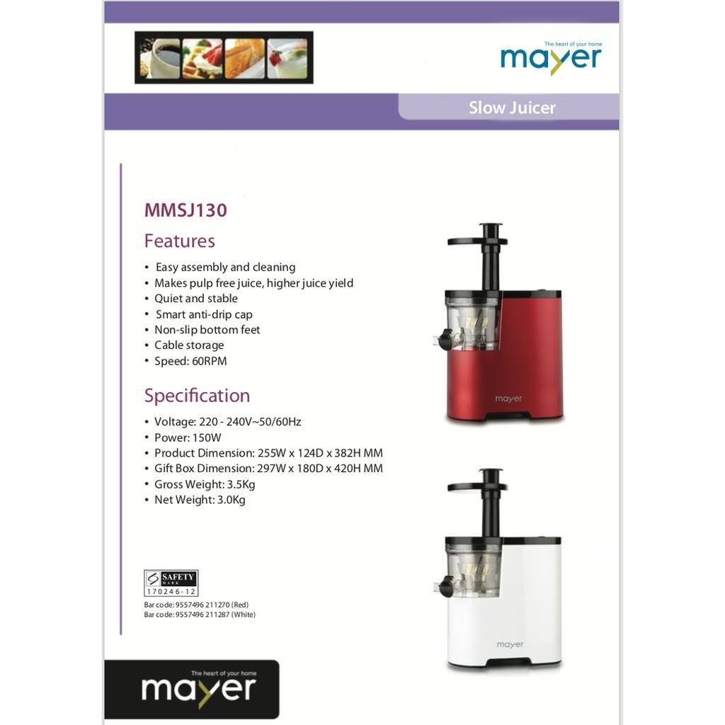 Brand New Mayer Slow Juicer, TV & Home Appliances, Kitchen Appliances