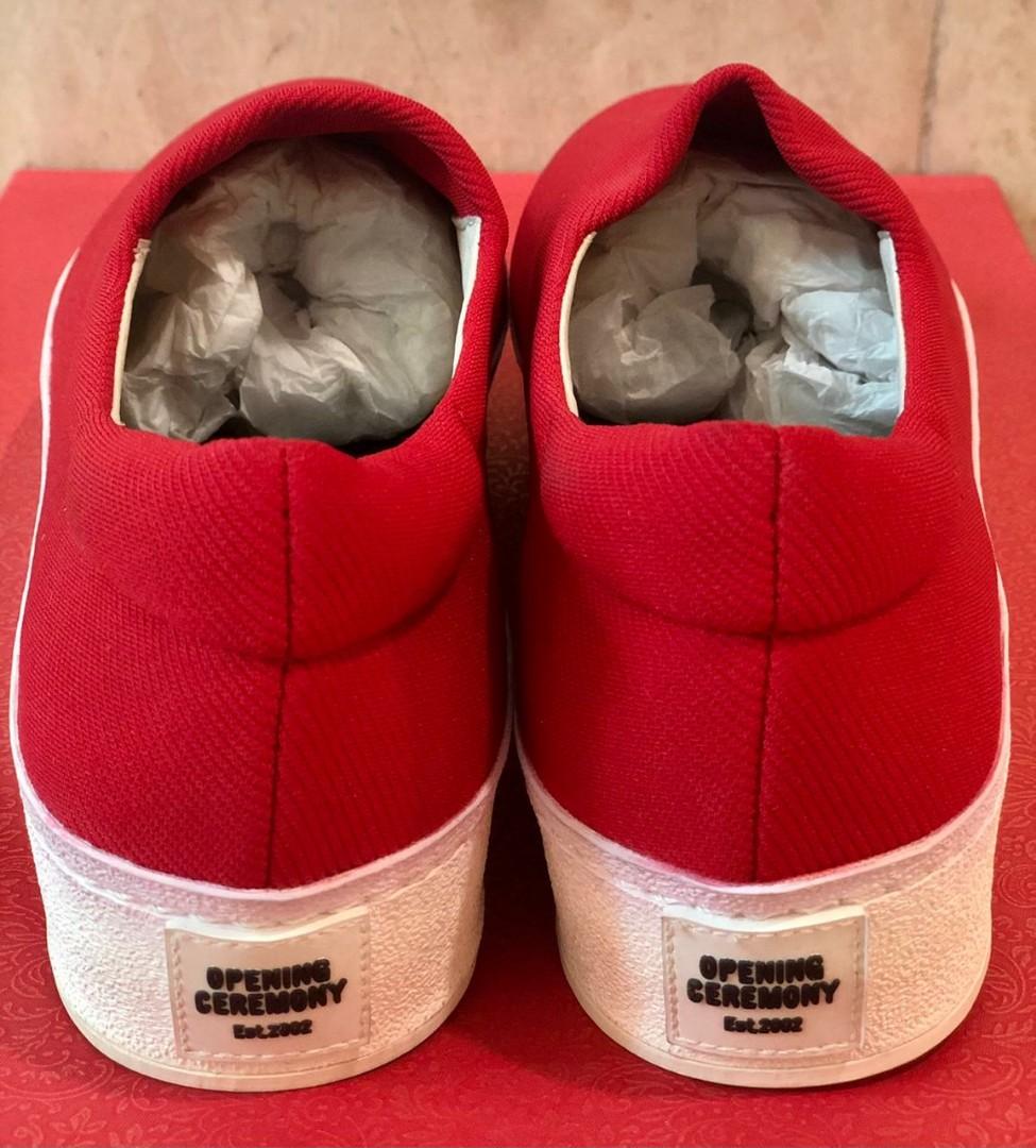 slip on red sneakers