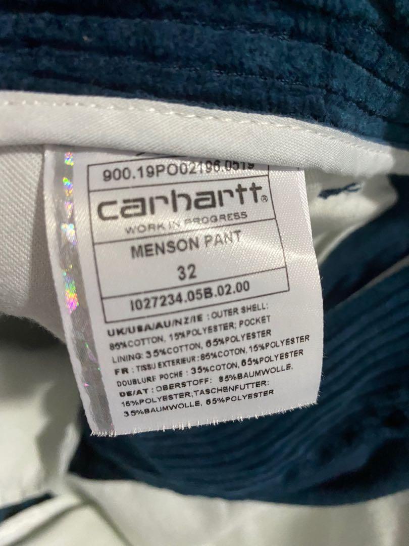 Carhartt WIP Menson Corduroy Pants, Men 
