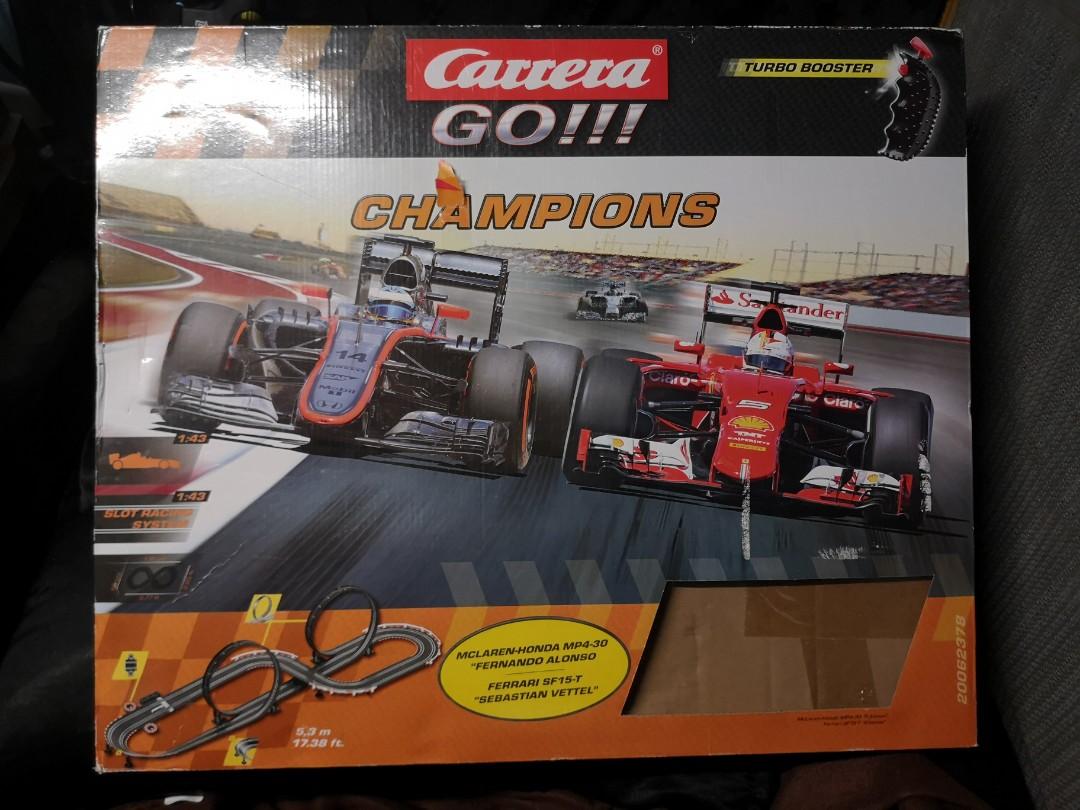 Carrera GO. – Champions (Mclaren Alonso + Ferrari Vettel)  m, Scale 1:  43 (20062378), Hobbies & Toys, Toys & Games on Carousell
