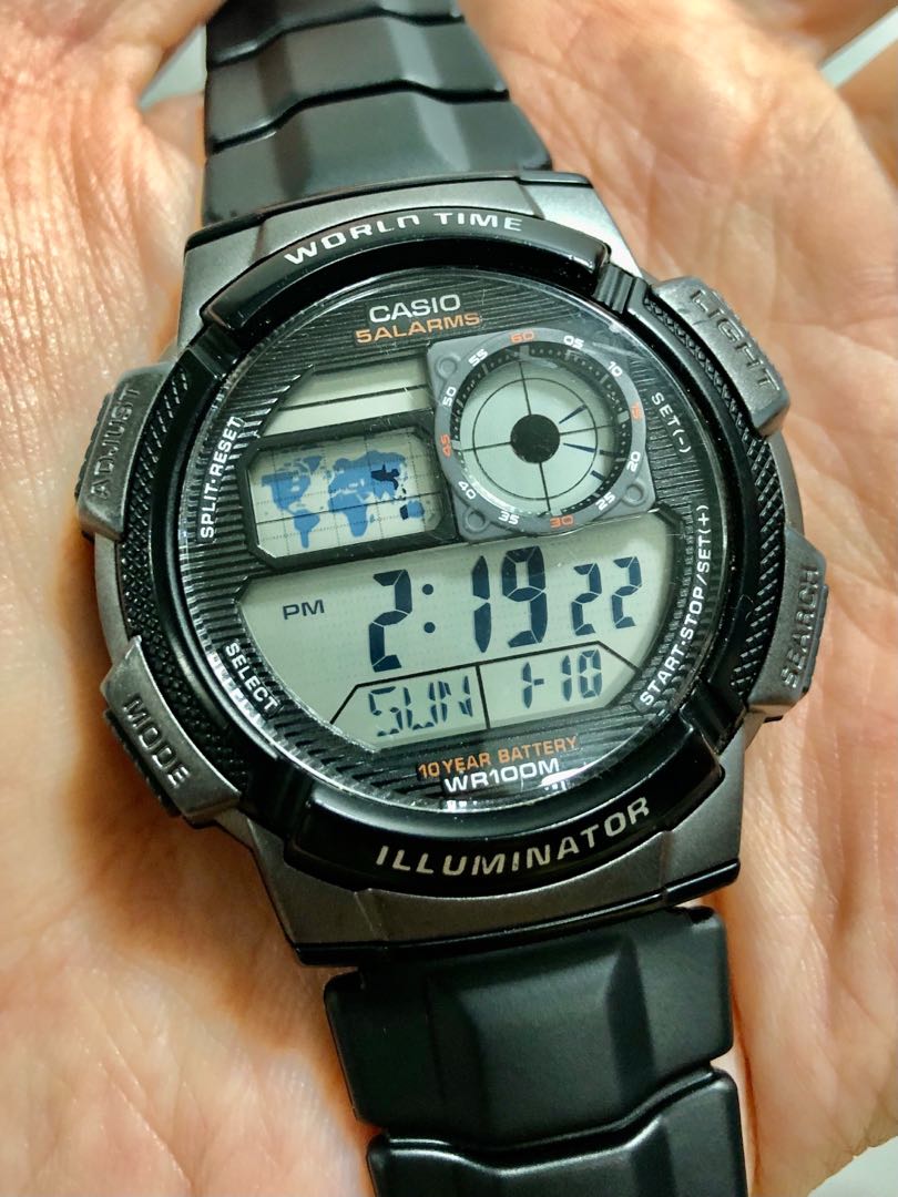 Casio world time ae1000w outlet