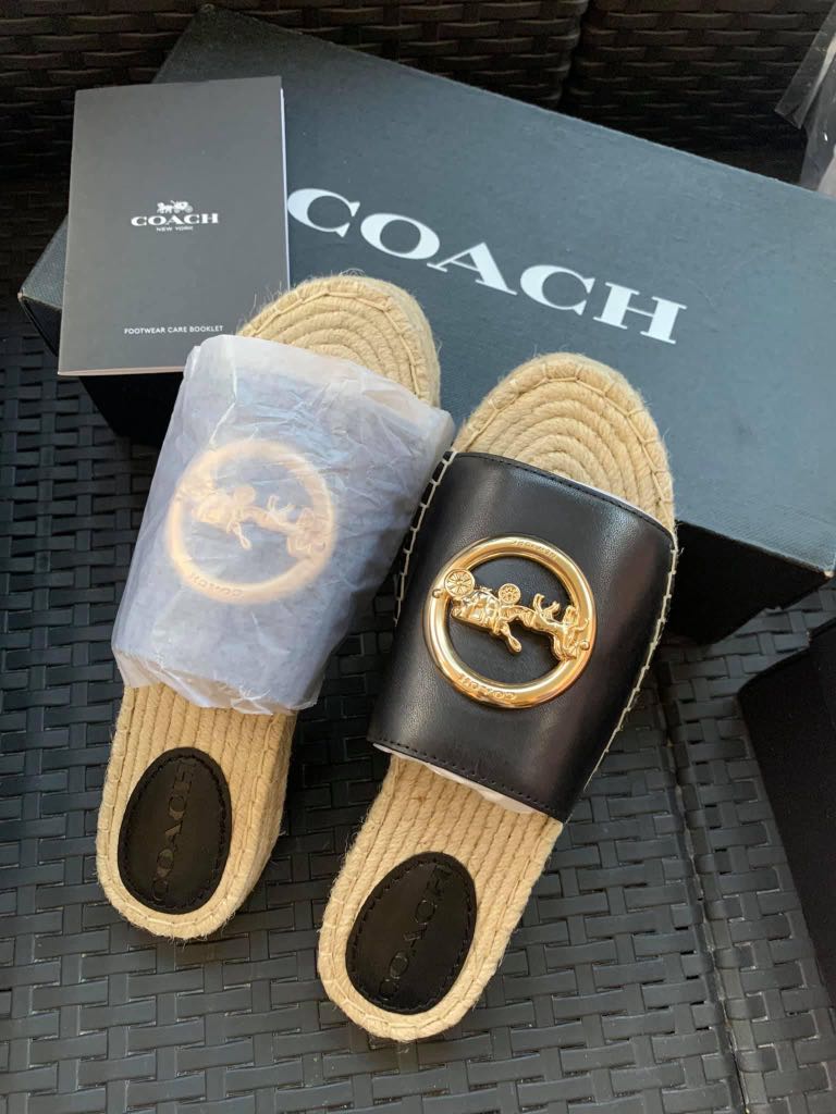 coach espadrilles slides