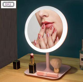 Desktop Makeup Mirror (with 3 Intensity Backlit LED Lights) - BNIB!
