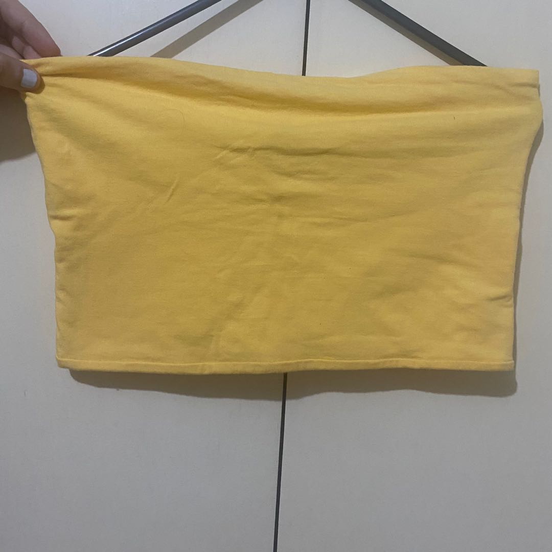 forever 21 yellow tube top