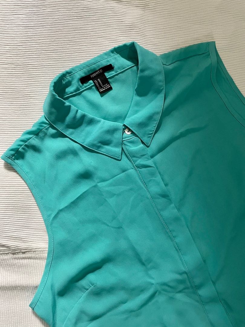turquoise blouse forever 21