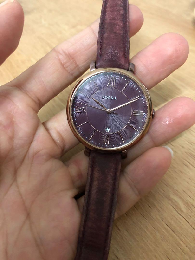 Fossil watch maroon online