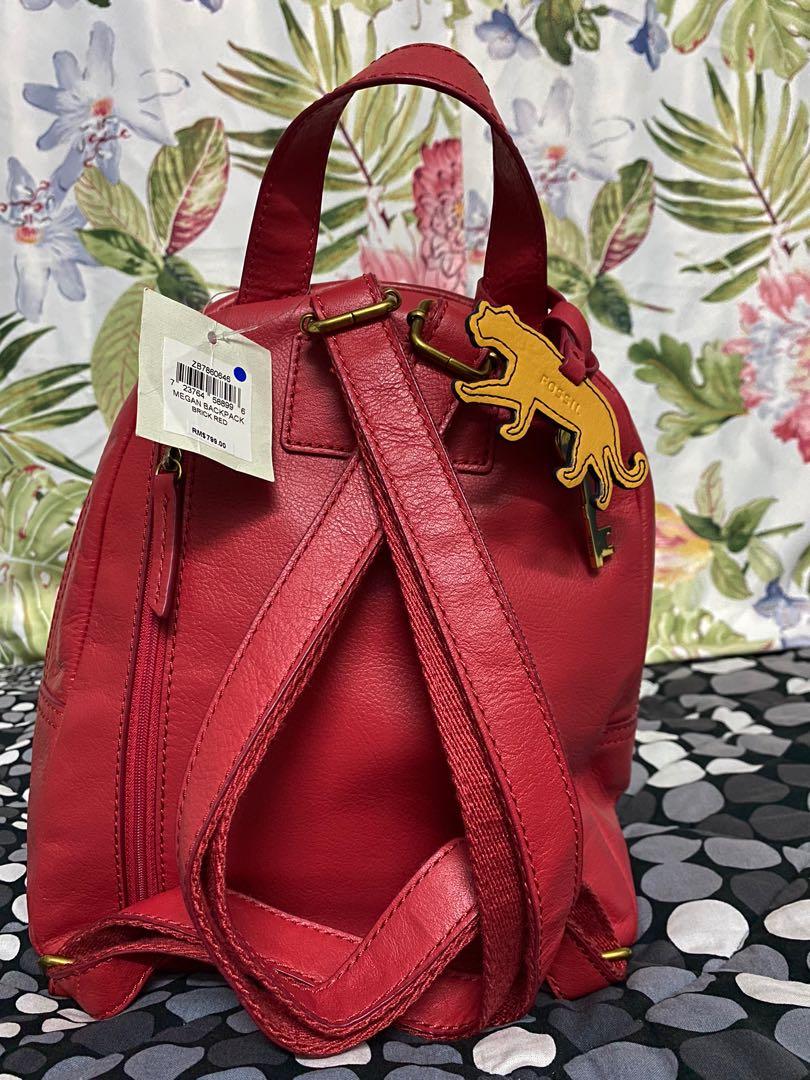 fossil megan backpack red