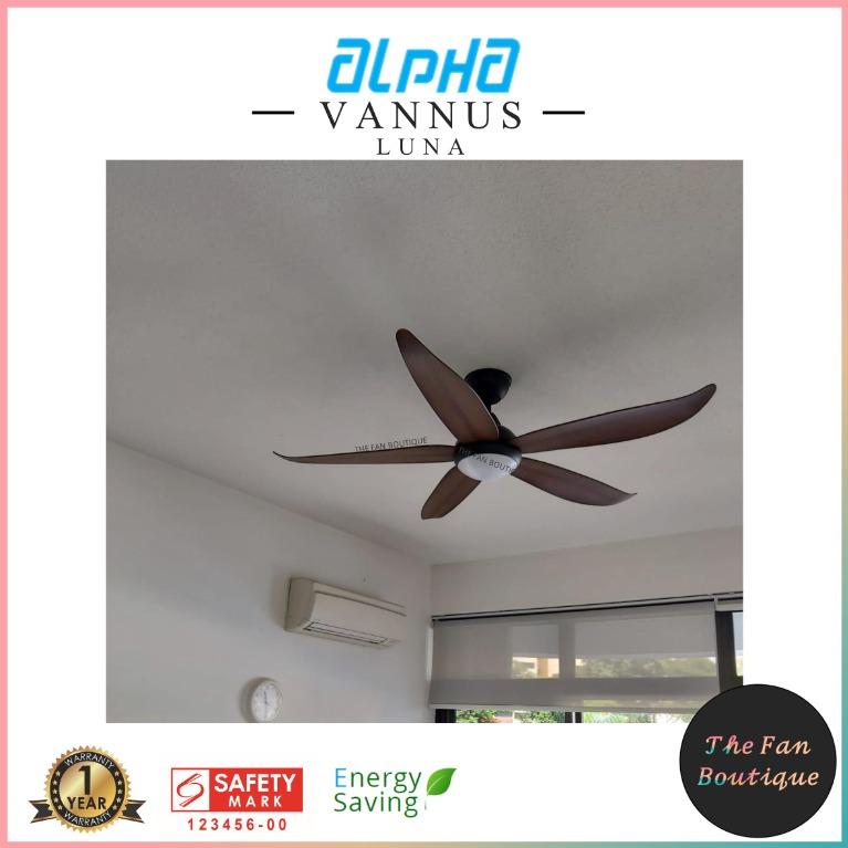 [Free Installation] Alpha Vannus Luna 56" DC Motor Ceiling Fan with 25w LED Light and Remote