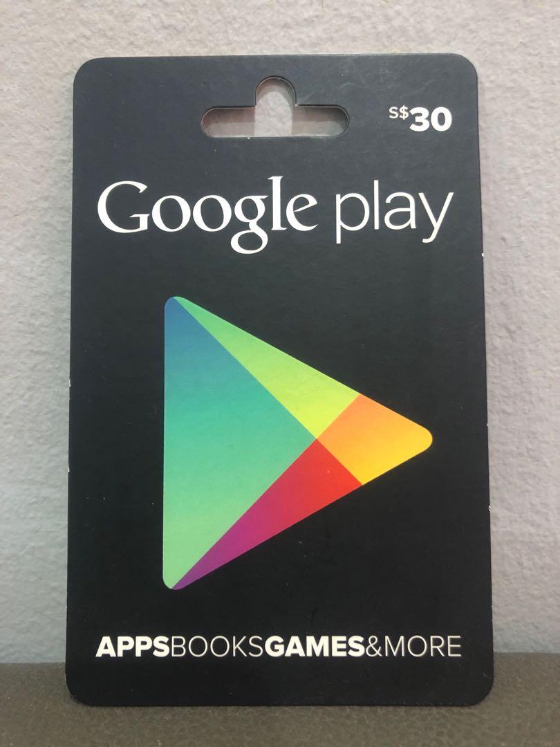 Google Play Gift Card SGD$30, Tickets & Vouchers, Store ...